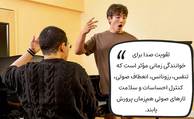 مهم‌ترین بخش تقویت صدا برای خوانندگی، مراقبت دائمی از تارهای صوتی است.