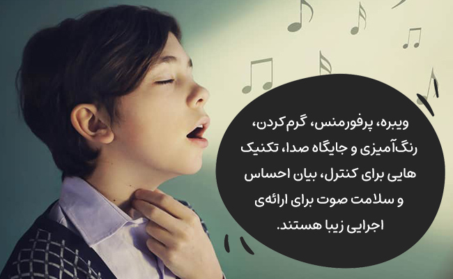 ویبره، گرم‌کردن، رنگ‌آمیزی و پوزیشن، ابزارهایی برای اجرایی سالم، کنترل‌شده، احساسی و حرفه‌ای هستند.