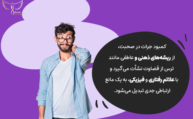 کمبود جرات در صحبت، دلایل ذهنی و عاطفی دارد و علائم رفتاری ایجاد می‌کند.